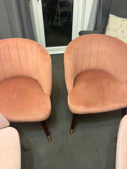 Photo of free 4 pink chairs (Sands End SW6) #2