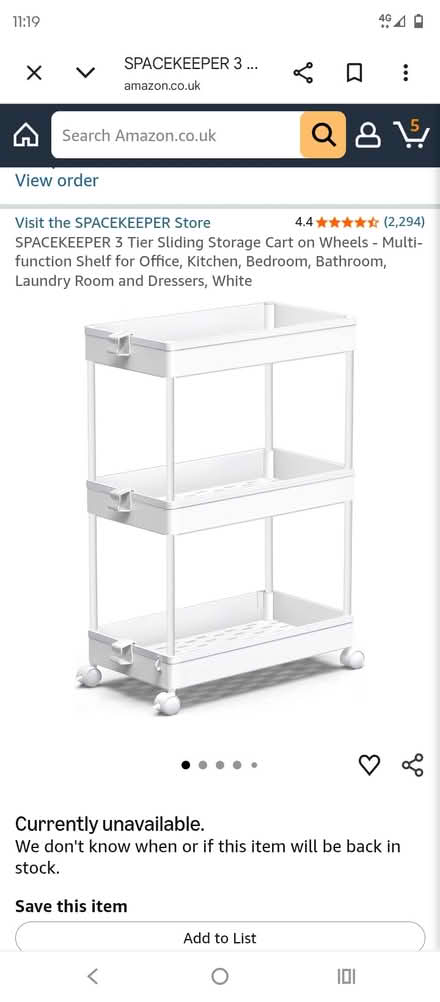 Photo of free 2x storage trollies (Addiscombe CR0) #3