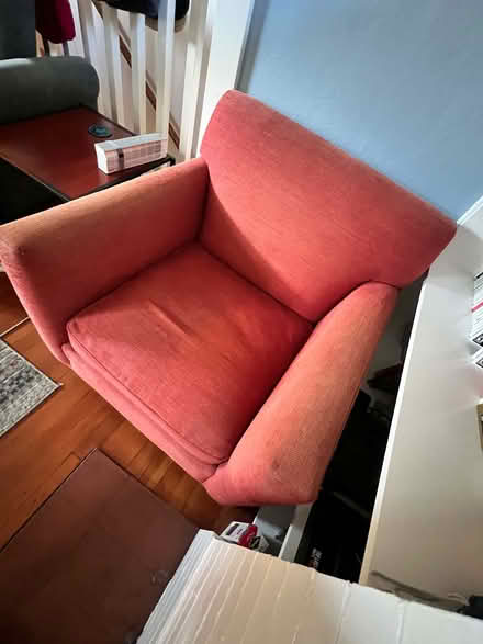 Photo of free Coral Red Arm Chair (Oakland) #2