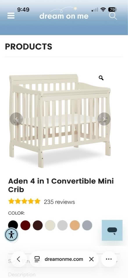 Photo of free Mini crib and mattress (Livonia) #2