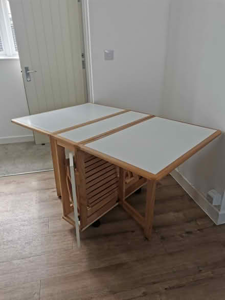 Photo of free Folding table and three chairs (Near Barnstaple, EX32) #1
