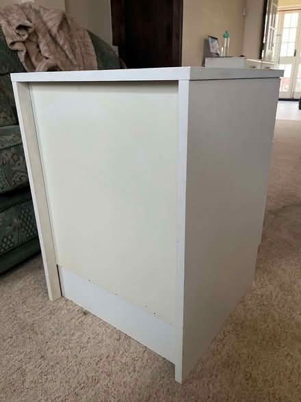 Photo of free White Wooden Chest of 3 Drawers with round handles (Powys House EX10) #4