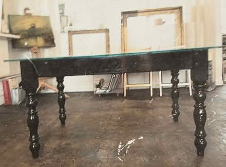 Photo of free Glass Dining table wood legs (Elizabeth Gate TW8) #2