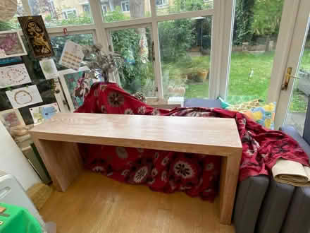 Photo of free Console table oak wood. (Elizabeth Gate TW8) #1