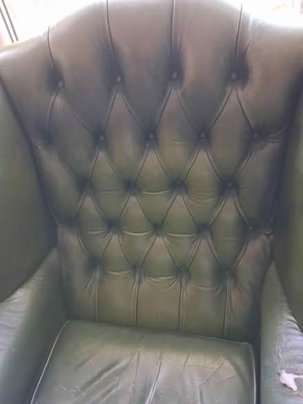 Photo of free King and queen leather chairs (Chesterfield) #4