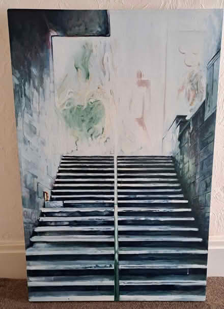 Photo of free 3 lg framed posters, 1 painting (Harden Moor BD21) #4