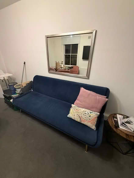 Photo of free Blue sofa (Sands End SW6) #2