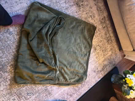 Photo of free Olive green fleecy throws x 2 (West Bridgford NG2) #2