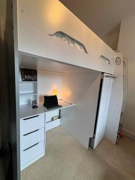 Photo of free Single bunk bed with desk and wardrobe (Claygate KT10) #1