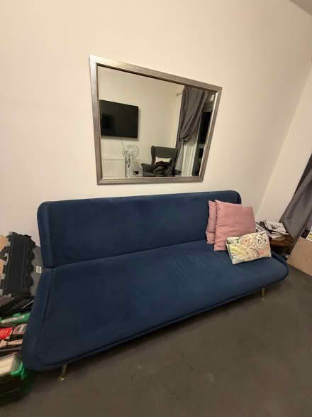Photo of free Blue sofa (Sands End SW6) #1