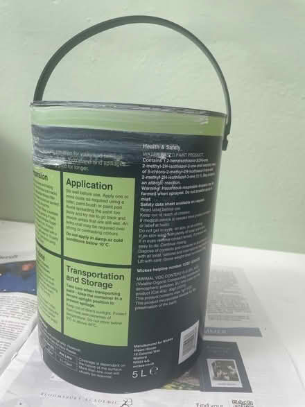 Photo of free 5 litre tin of paint - Matt Brilliant White (Hook Norton OX15) #2