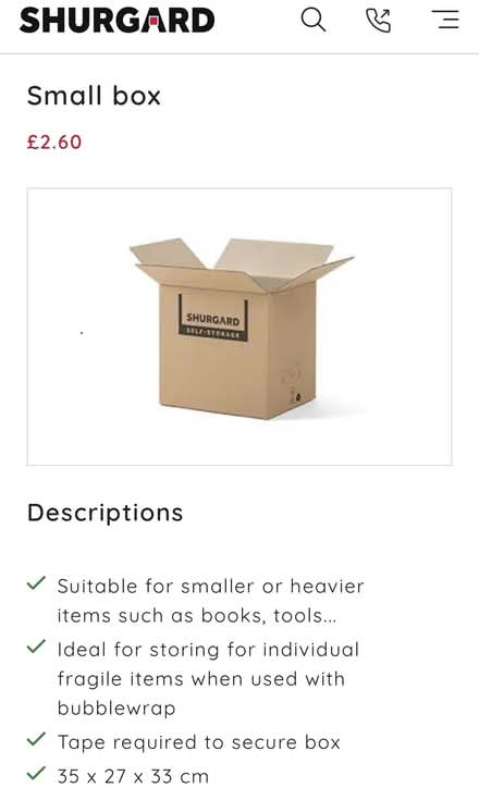 Photo of free Shurgard moving box - Large & Small (East Molesey) #3