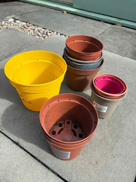 Photo of free Collection of plastic flowerpots (Goldenacre EH3) #1