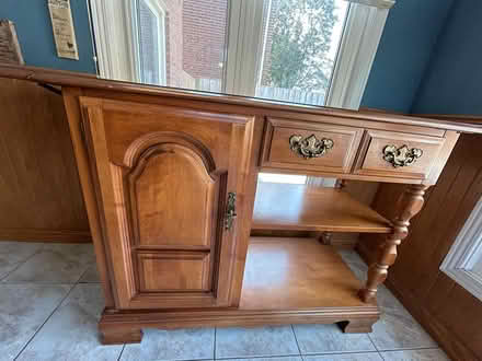 Photo of free Wood Sideboard / Server piece (16th Ave & 9th Line Markham) #2