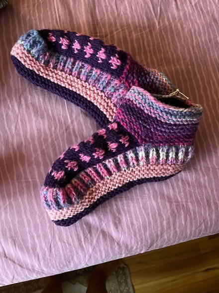 Photo of free Stuffed elephant, knitted slippers (Forest Hills) #2