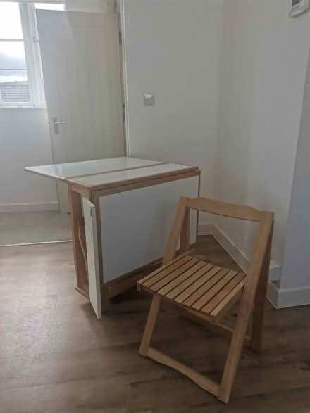 Photo of free Folding table and three chairs (Near Barnstaple, EX32) #2