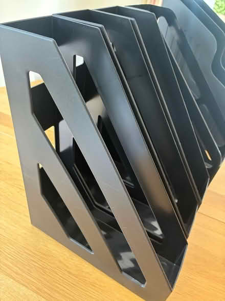 Photo of free six black plastic file or magazine holders (Beaconsfield HP9) #2
