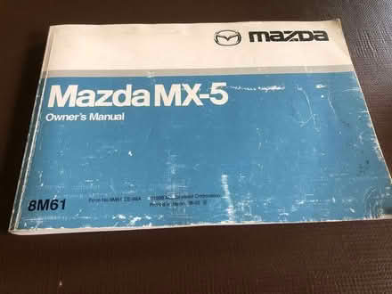 Photo of free Mazda MX-5 Owner’s Manual (RG6 Earley) #1