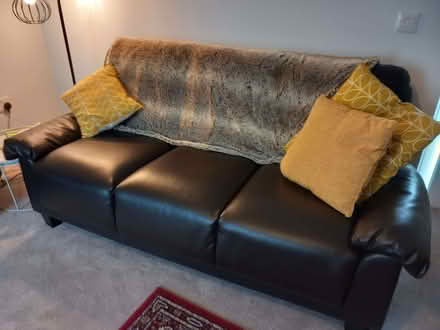 Photo of free 3 seater leather sofa (Temple Sowerby CA10) #1