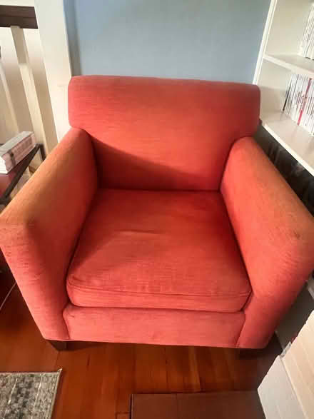 Photo of free Coral Red Arm Chair (Oakland) #1