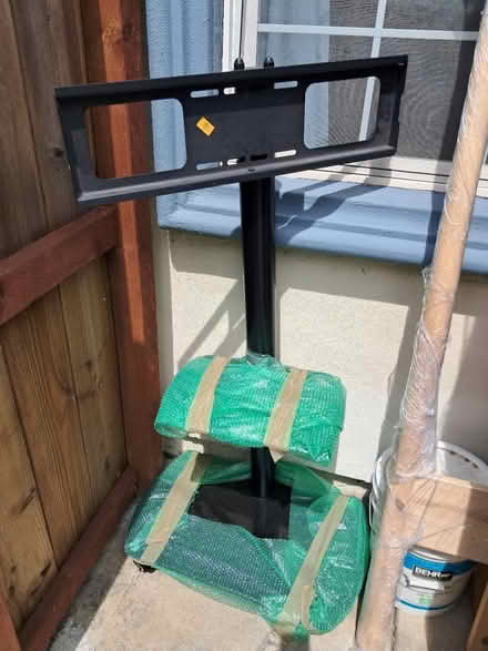 Photo of free TV stand and mount with wheels (Southwest Berkeley) #1