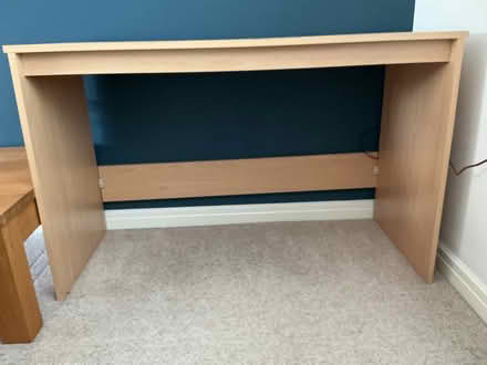 Photo of free Desk Table on Castors W120cm x D50cm x H76cm (Meppershall SG17) #1