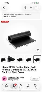 Photo of free Brand new unused solid EPDM rubber sheet. 1.2mm thk, 1m x 3m (Broomhall S11) #1