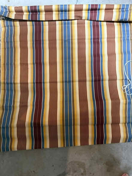 Photo of free Striped Roman shades (Chesterbrook Rd & N Albemarle) #1