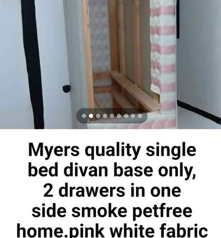 Photo of free Single bed divan 2drawer one side base only Myers clean (Wargrave RG10) #3