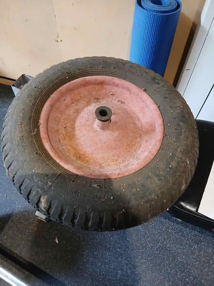 Photo of free pneumatic wheelbarrow wheel (Builth Wells LD2) #1