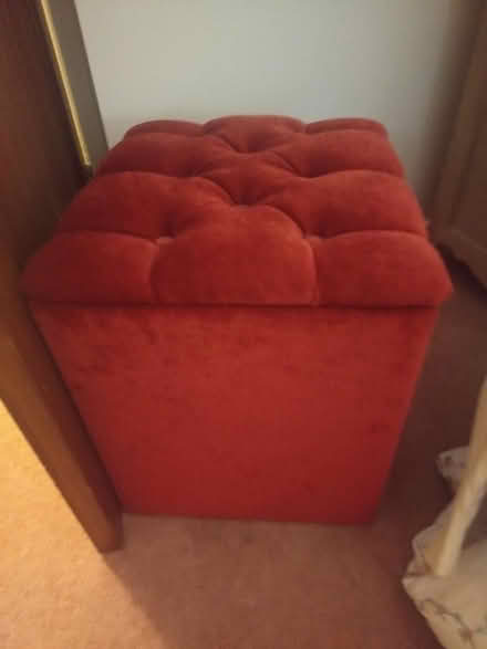 Photo of free Box type red storage stool (Liverpool L12) #1