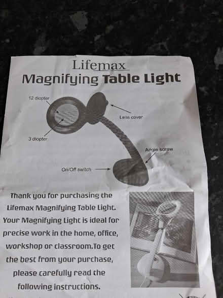 Photo of free Magnifying table light (Rainham Mark ME8) #2