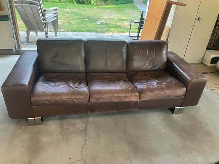 Photo of free Leather couch (Kitsilano) #1