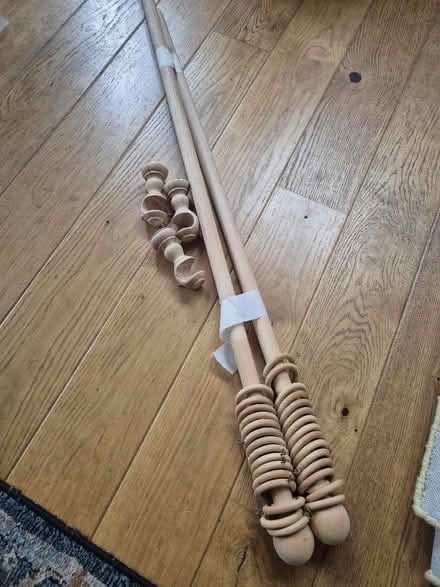 Photo of free Wooden curtain rail and fittings (Iffley Road OX4) #1
