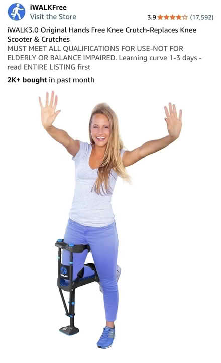 Photo of IWALK 3.0 hands free knee crutch (Malakoff, TX) #1