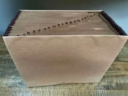Photo of free Brown accordion folder A-Z (Lombard Commons Park) #2