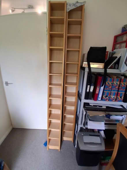 Photo of free Tall beech cd wooden rack x 2 (SK4 Heaton Chapel) #1