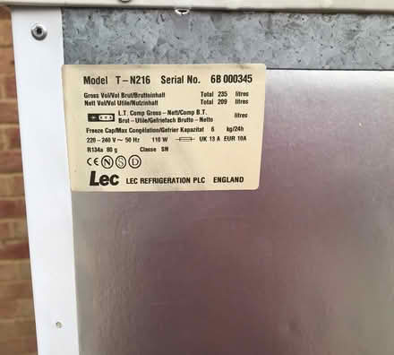 Photo of free Very old working fridge freezer, slim (St Julians AL1) #4