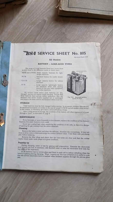Photo of free Vintage BSA service sheet book (west side of Horsham RH12) #1