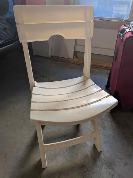 Photo of free white plastic chairs (north Cambridge) #1