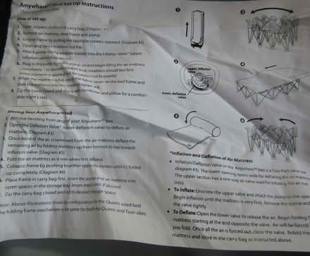 Photo of free Blow up bed with frame and electric pump (Littleover DE23) #3