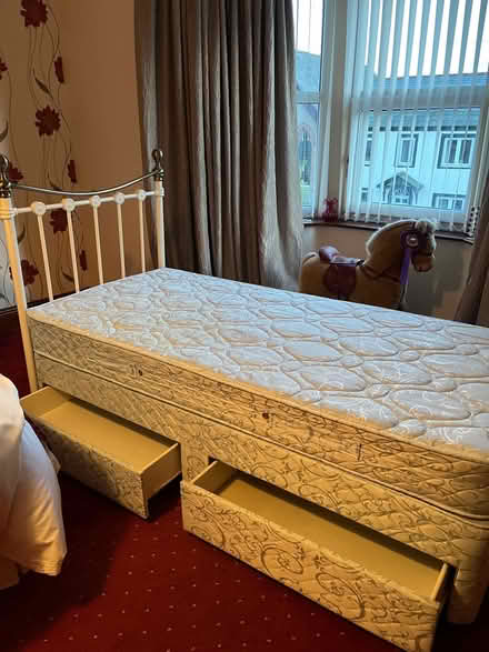 Photo of free Single two drawer divan bed. (Brough CA17) #1