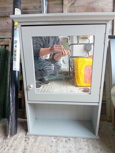 Photo of free Grey bathroom mirror cabinet (Penwortham PR1) #1