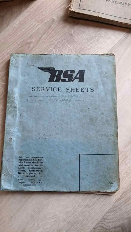 Photo of free Vintage BSA service sheet book (west side of Horsham RH12) #2