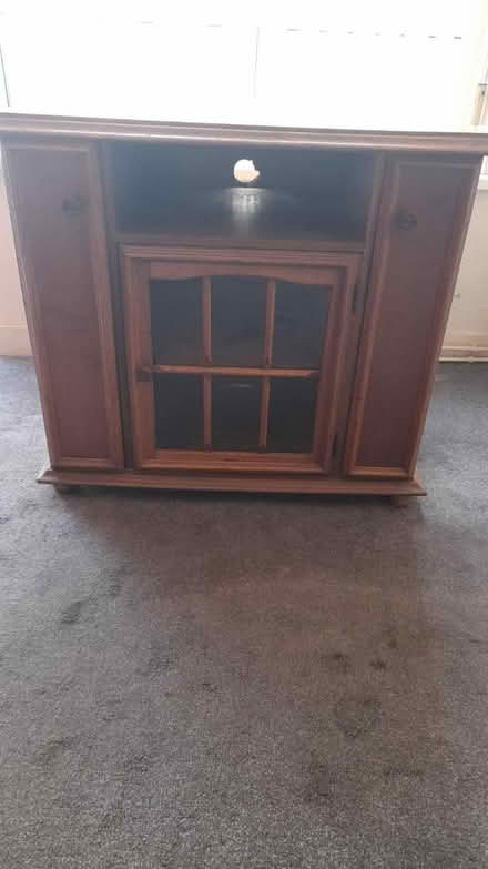 Photo of free Wood TV unit (Baildon BD17) #1