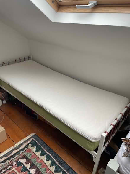 Photo of free Single metal frame plus mattress (Walton Manor OX2) #4