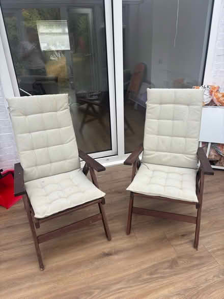 Photo of free Foldable Garden Chairs with Cushions (Ikea) (Fleetville AL4) #2