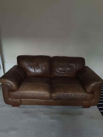 Photo of free 2 Leather Sofas (West End GU24) #1