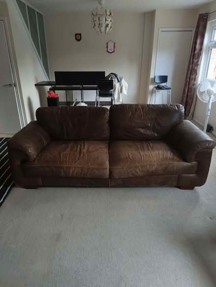 Photo of free 2 Leather Sofas (West End GU24) #4