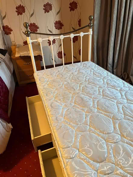 Photo of free Single two drawer divan bed. (Brough CA17) #2